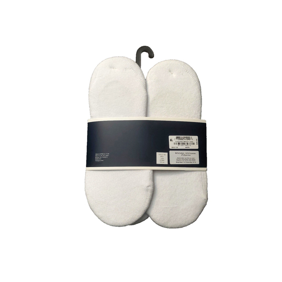 Club Room Mens Bundle of 24 Pairs White Cotton No Show Cushioned Liners Sz 10-13 - Picture 4 of 6